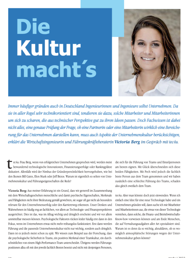 Interview zur Wichtigkeit und Rolle der eigenen Unternehmenskultur